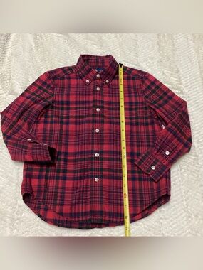 Little Boys Size 5 Ralph Lauren Flannel Long Sleeve Button Front Shirt